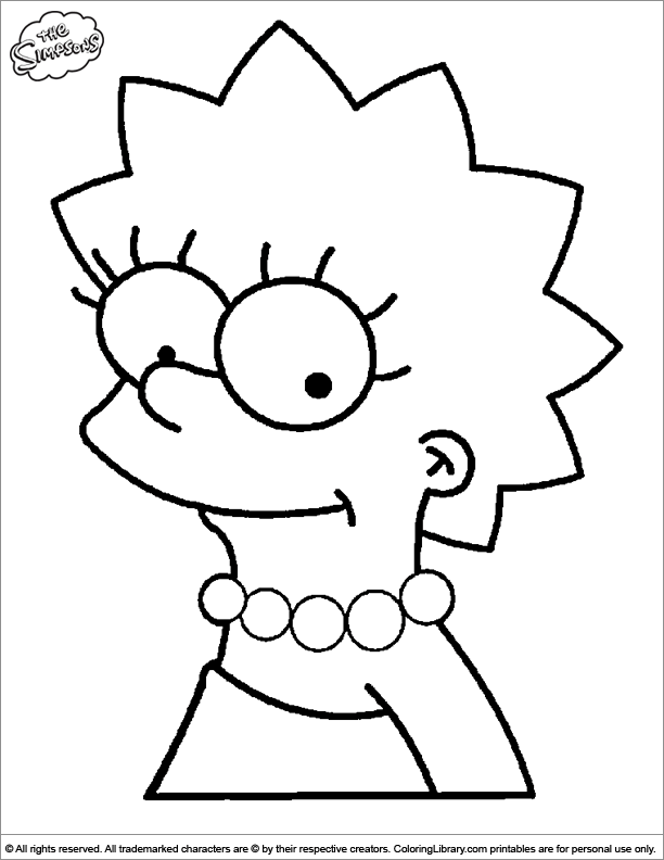 Simpsons coloring sheet