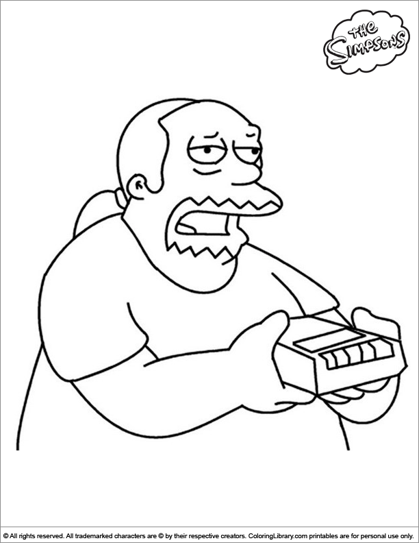 Simpsons coloring sheet