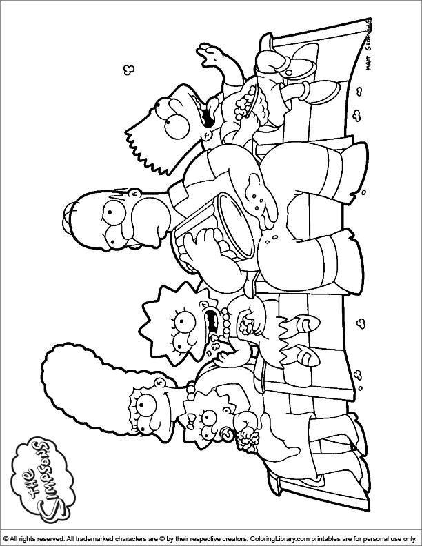 Simpsons free coloring