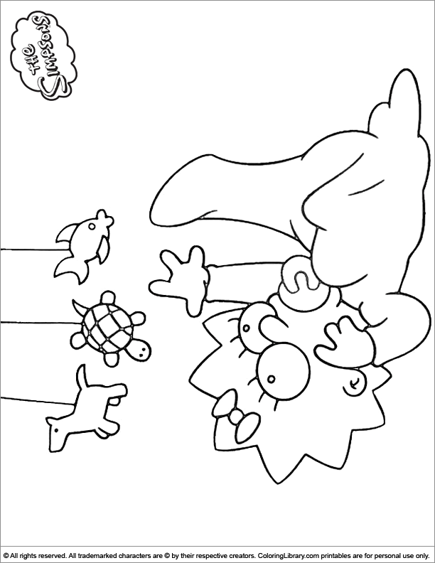 Simpsons fun coloring page