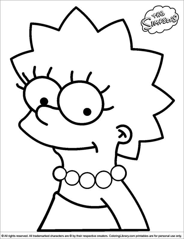 Free Simpsons coloring page