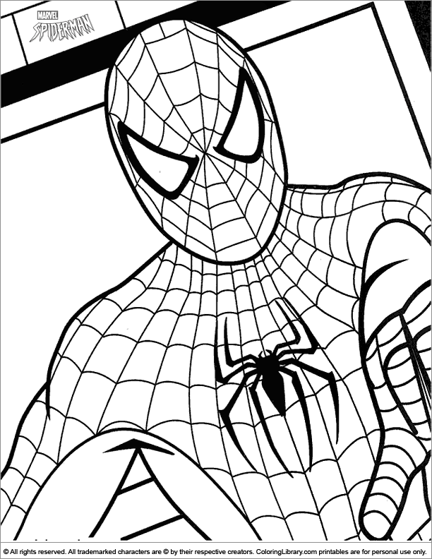 Spider Man colouring sheet
