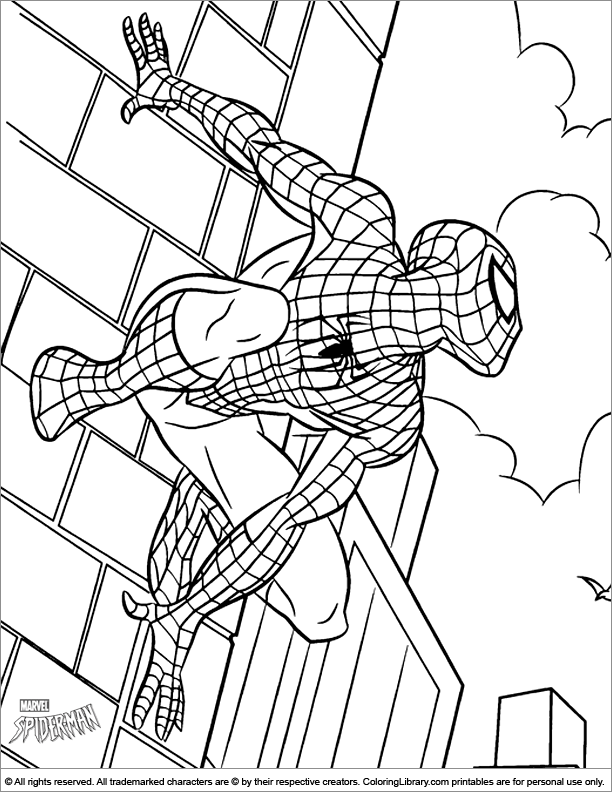 Spider Man coloring page online - Coloring Library