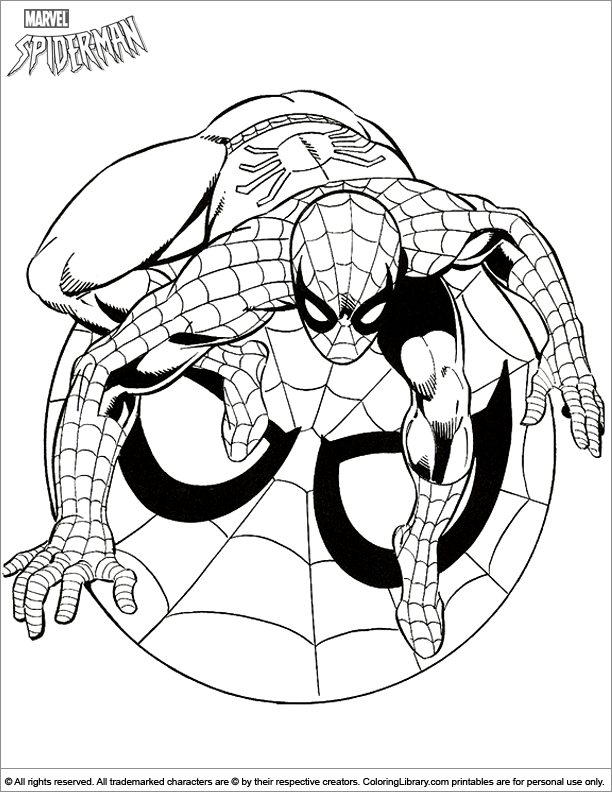 Spider Man color sheet