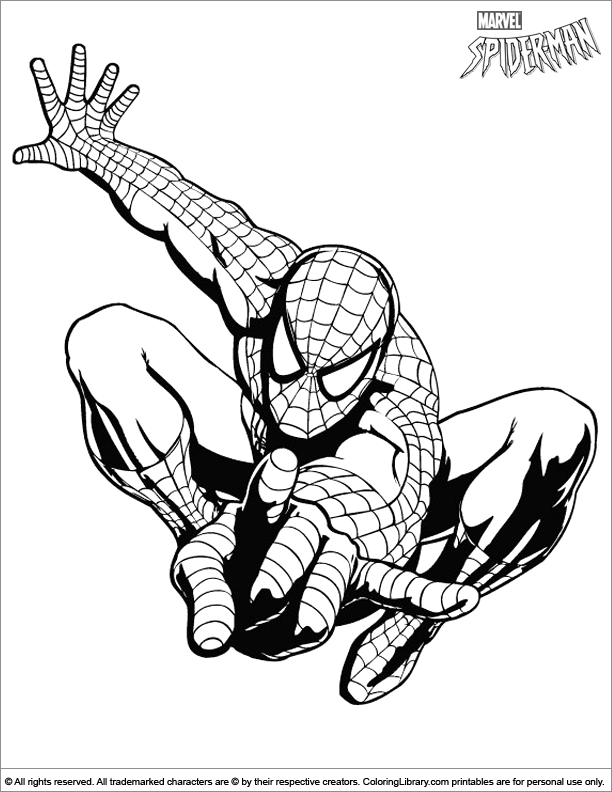 Spider Man coloring page fun