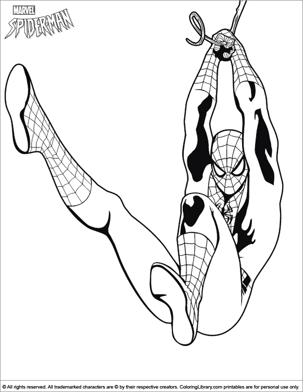 Fun Spider Man coloring sheet