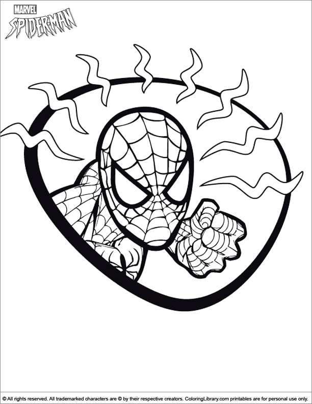 Spider Man coloring book picture
