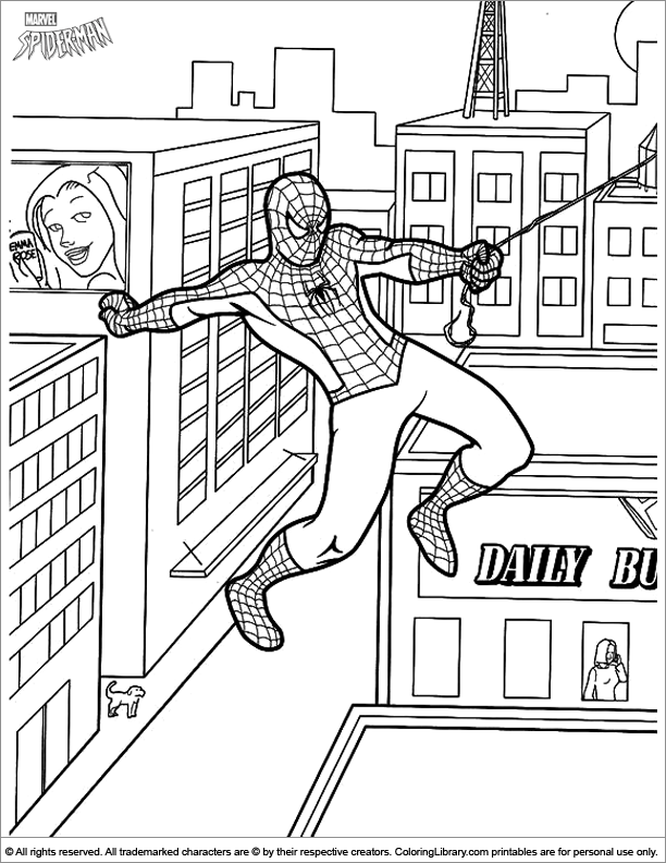 Spider Man printable coloring page