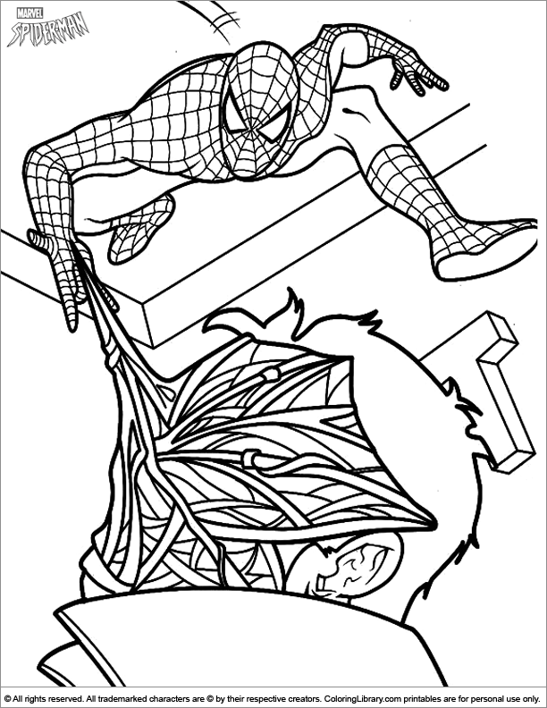 Spider Man printable coloring picture