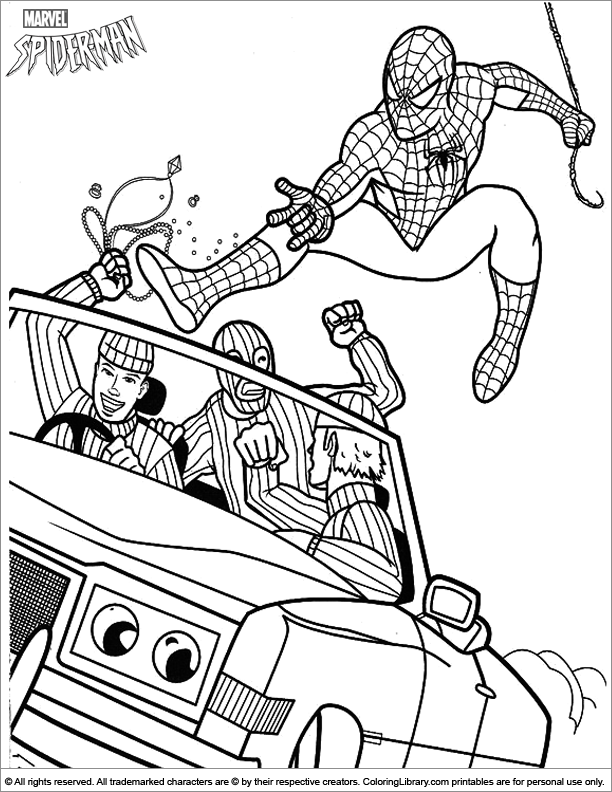Spider Man free coloring