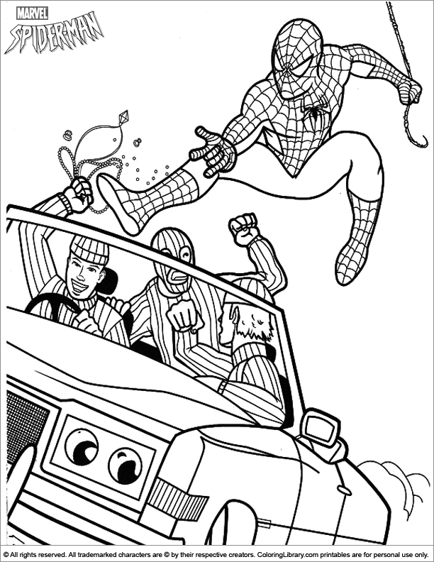 860 Colouring Pages Spiderman Free  Free