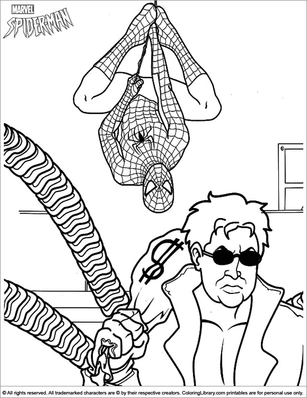 Spider Man coloring for kids free