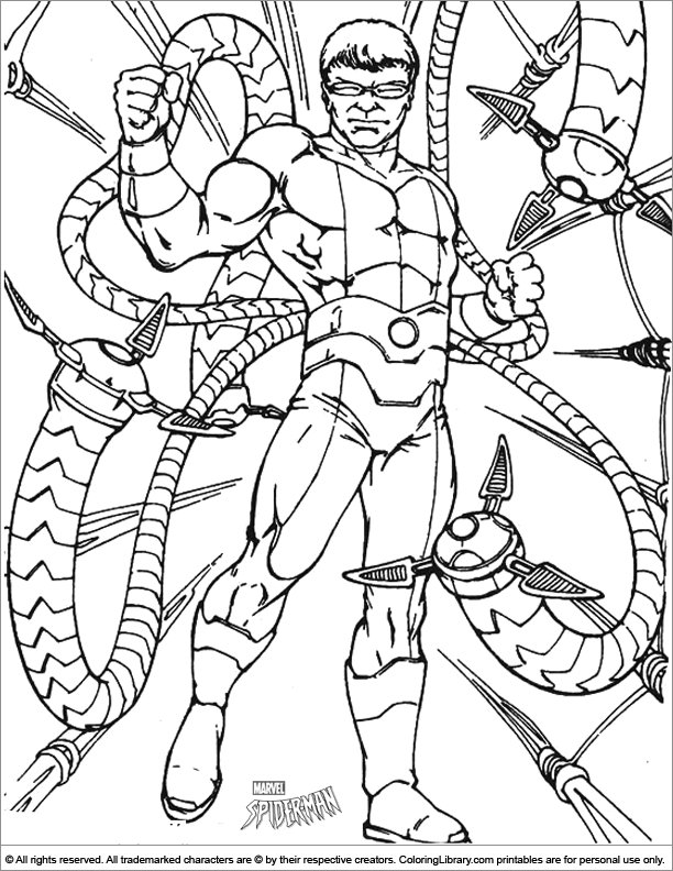 Spider Man free coloring picture