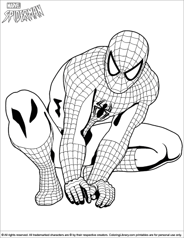 Spider Man cool coloring