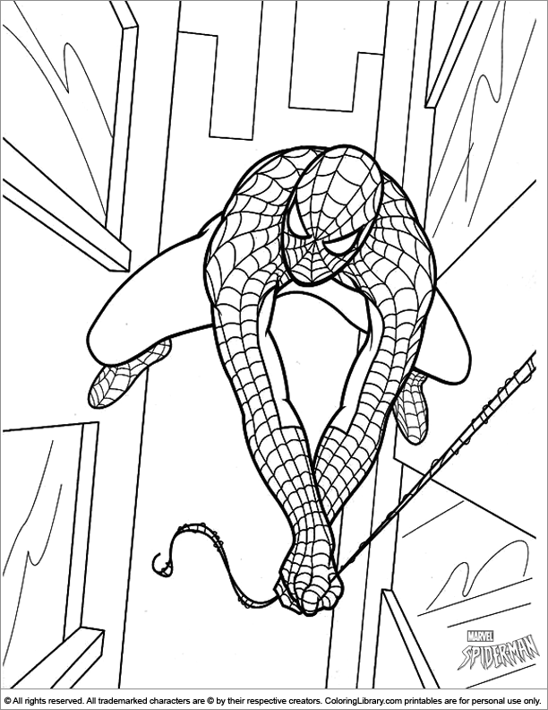 930  Coloring Book Pages Spiderman  Free