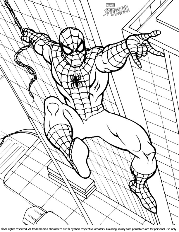 930  Coloring Book Pages Spiderman  Free