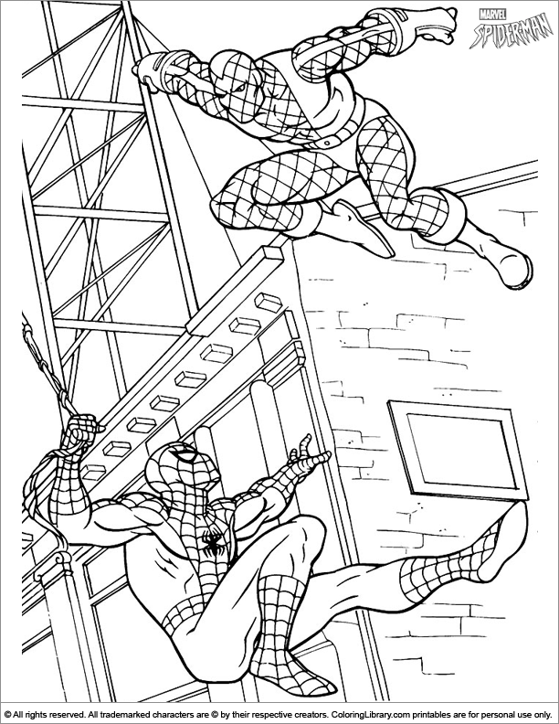 Spider Man colouring in