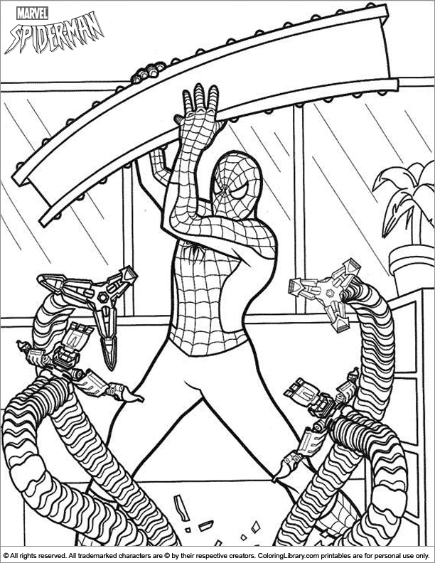 Free Spider Man coloring page