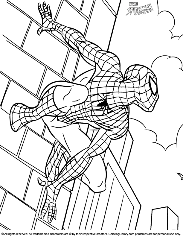 Spider Man coloring page online
