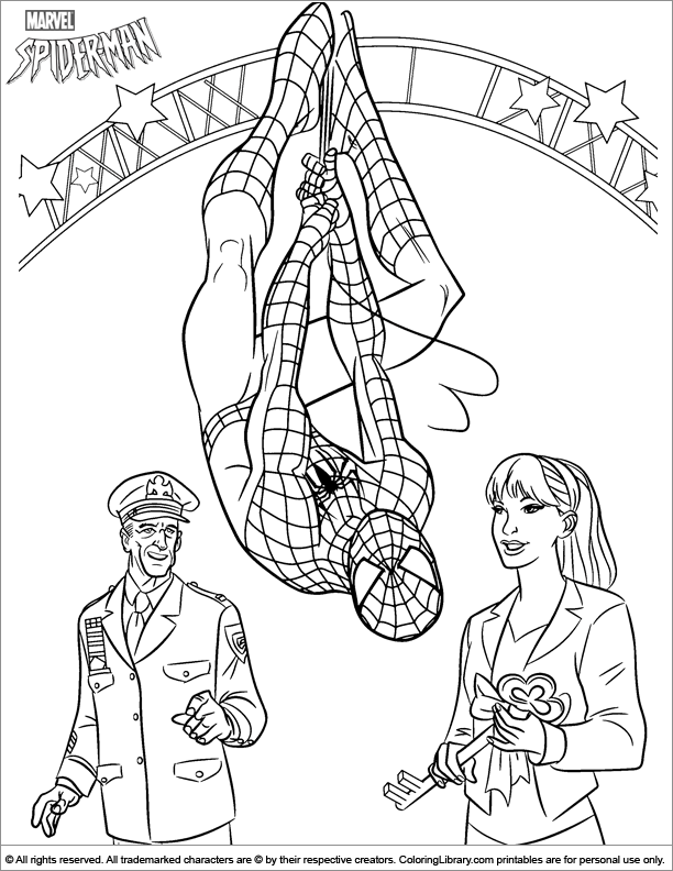 Spider Man coloring page to print