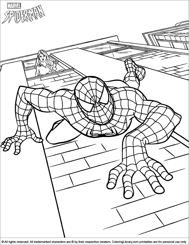 Spider Man coloring printout