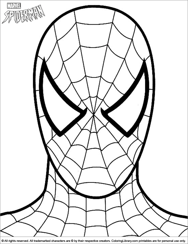 Spider Man coloring page for kids to print