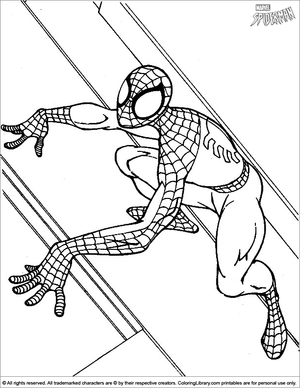 Spider Man color sheet