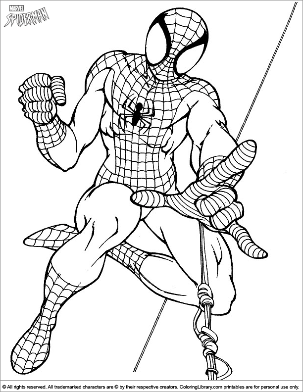 Spider Man color page