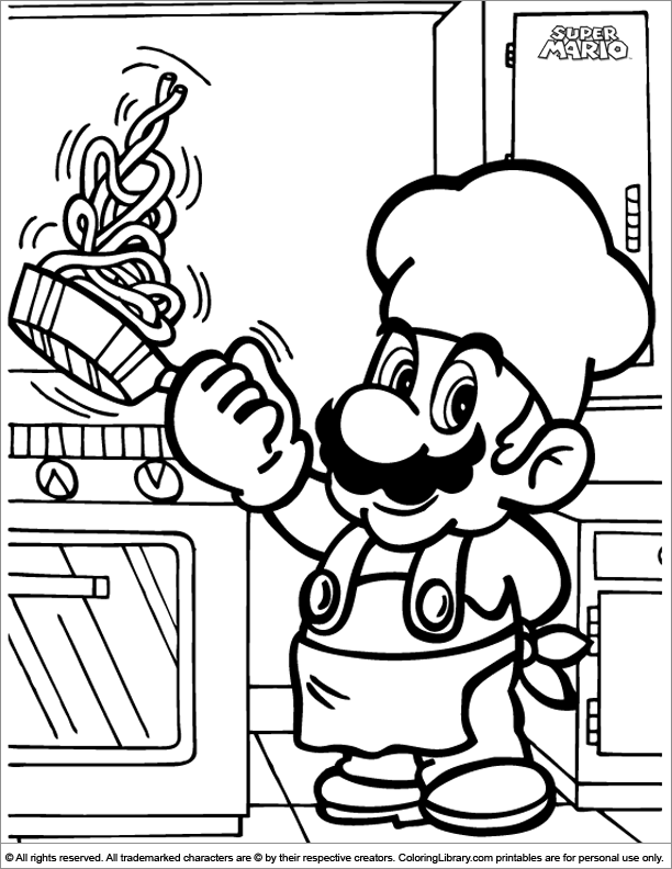 Super Mario Brothers colouring book - Coloring Library