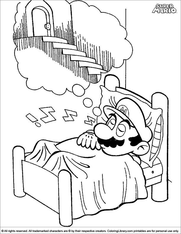 Super Mario Brothers coloring book
