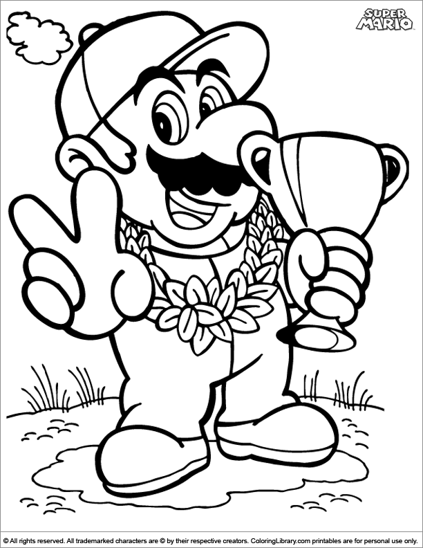 Super Mario Brothers Printable Coloring Pages Free Printable Templates