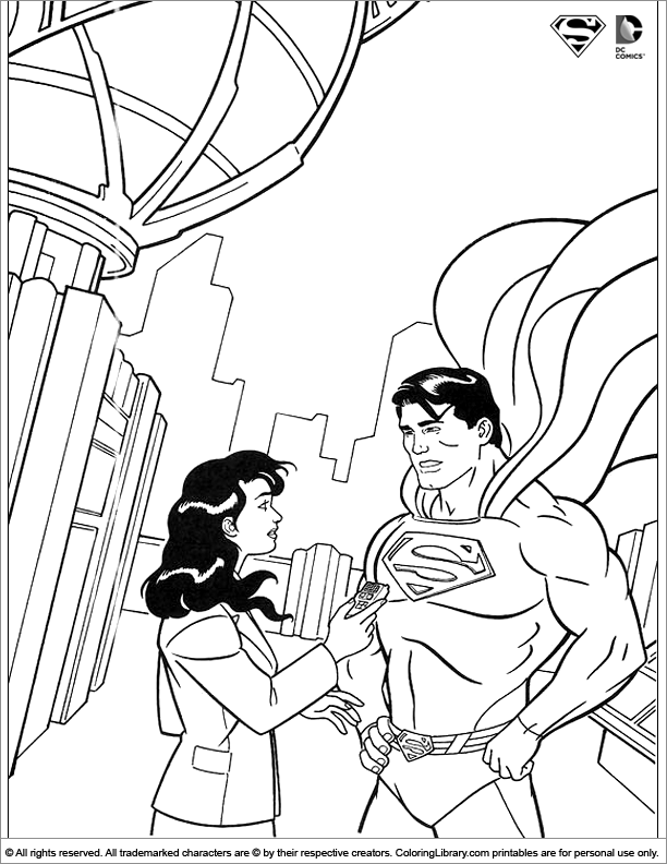 Superman color page