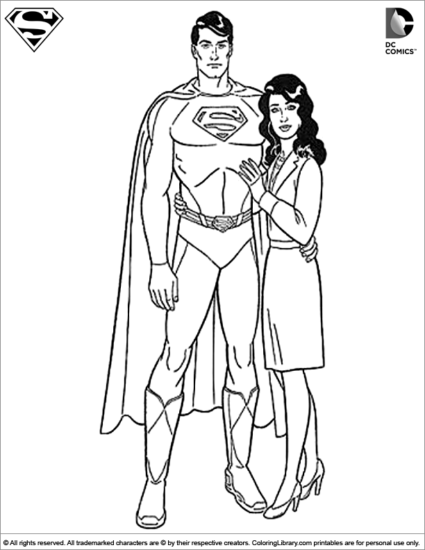 Superman printable coloring page - Coloring Library