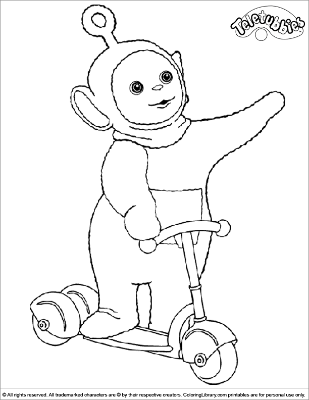 Teletubbies free coloring page