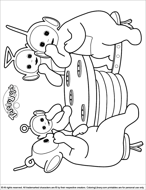 Teletubbies coloring page for kids