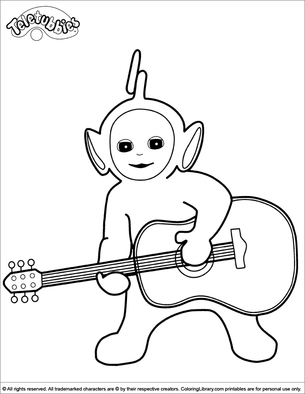 Teletubbies colouring page
