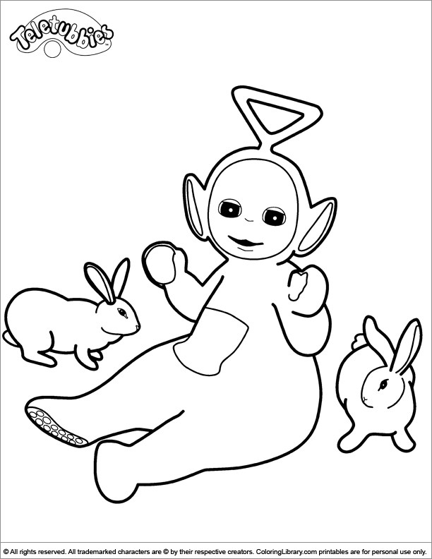 Teletubbies free printable coloring page