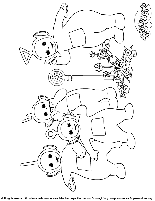Teletubbies coloring page to print