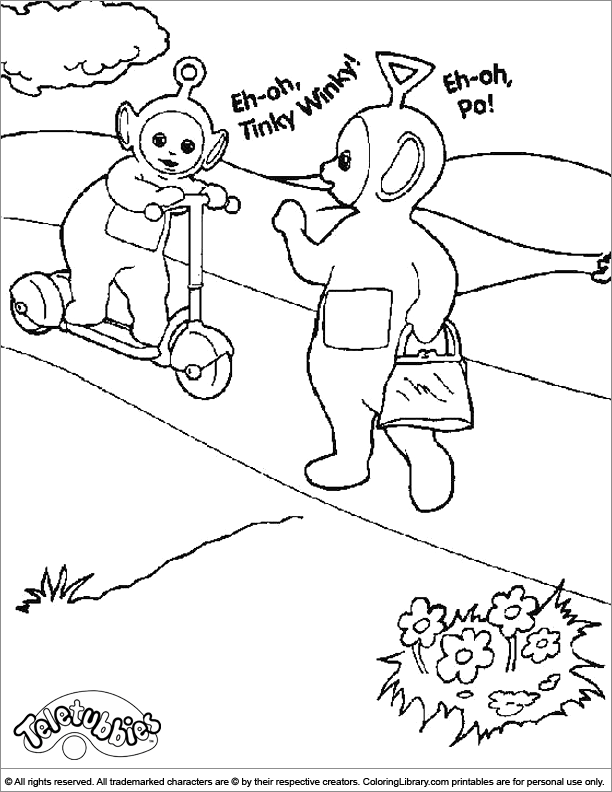 Teletubbies coloring book page