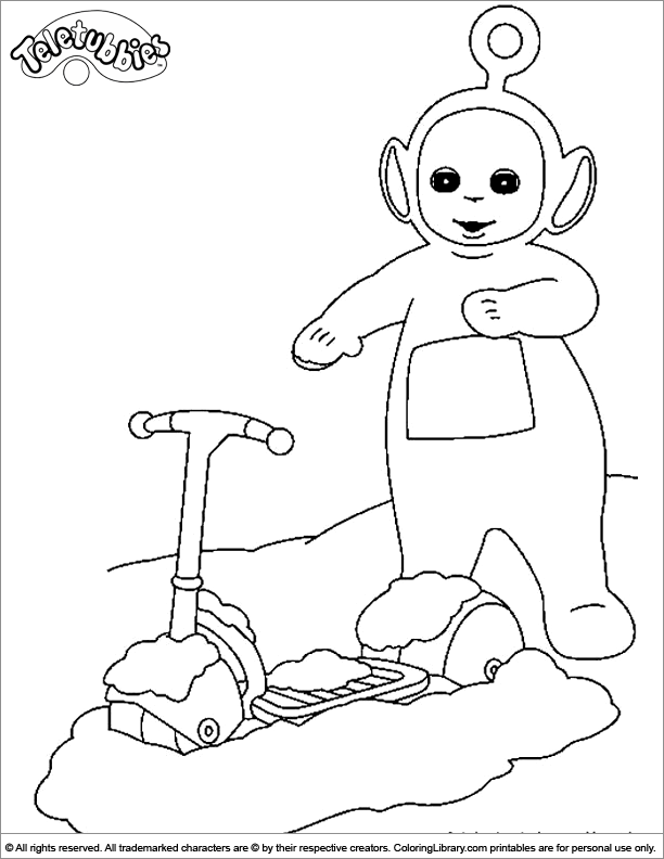 Teletubbies fun coloring page
