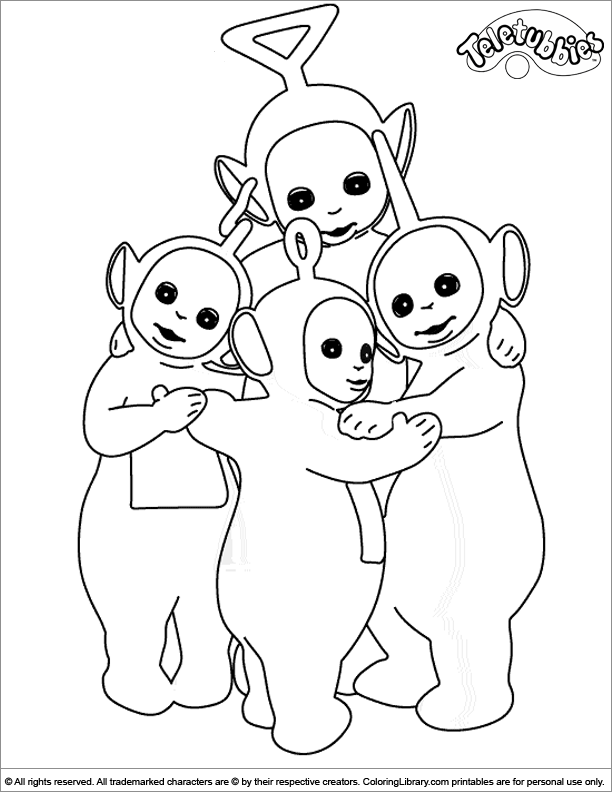 Teletubbies coloring book sheet - Coloring Library