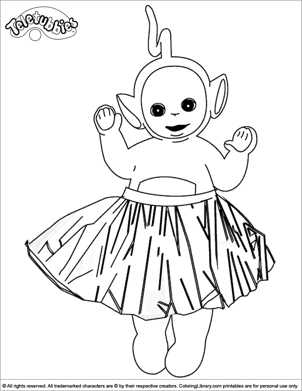 Cool Teletubbies coloring page