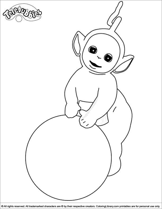 Fun Teletubbies coloring page