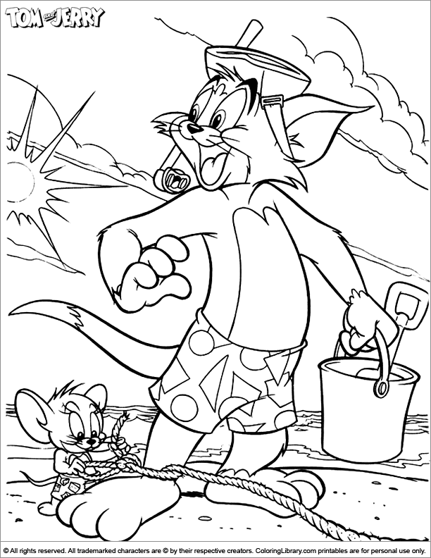 Tom and Jerry coloring sheet