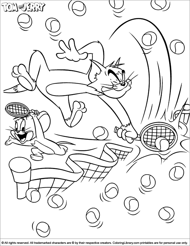 Tom and Jerry colouring page