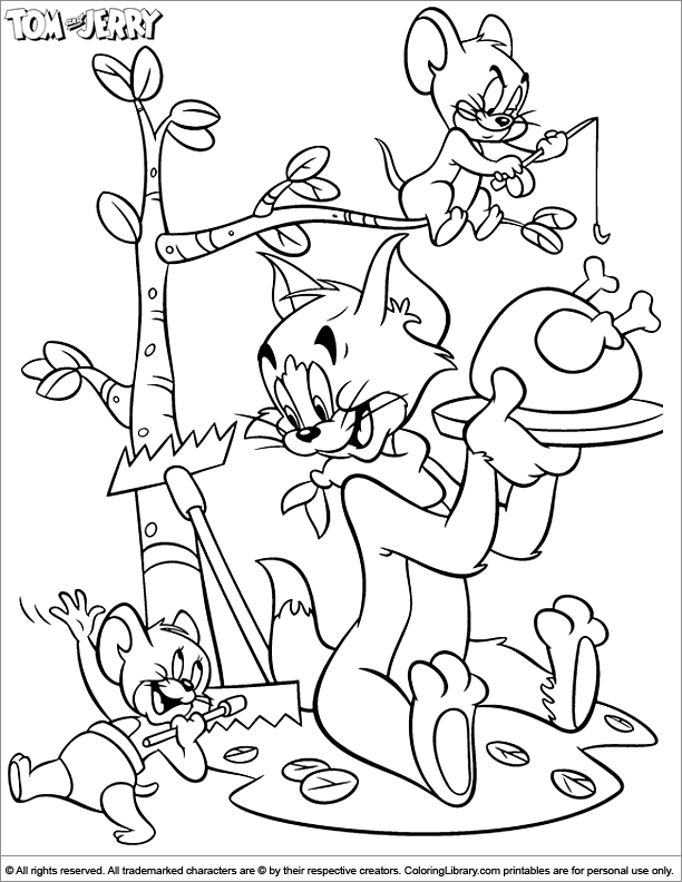 Tom and Jerry printable coloring page