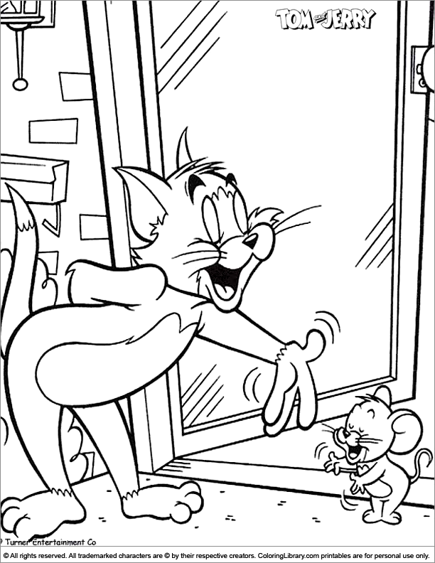 Tom and Jerry coloring page to print