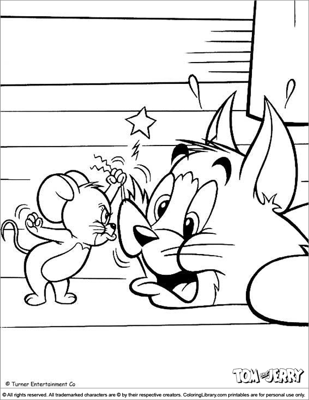 Tom and Jerry free coloring sheet
