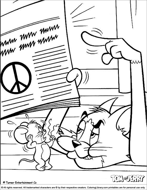 Tom and Jerry coloring page online