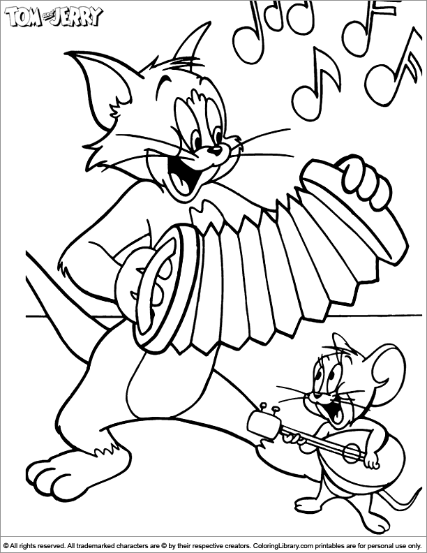 Printable Tom and Jerry coloring page
